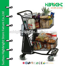 powder coated steel shopping cart
